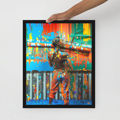 Hueblendish Quixallara Framed Print