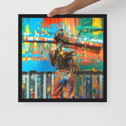 Hueblendish Quixallara Framed Print